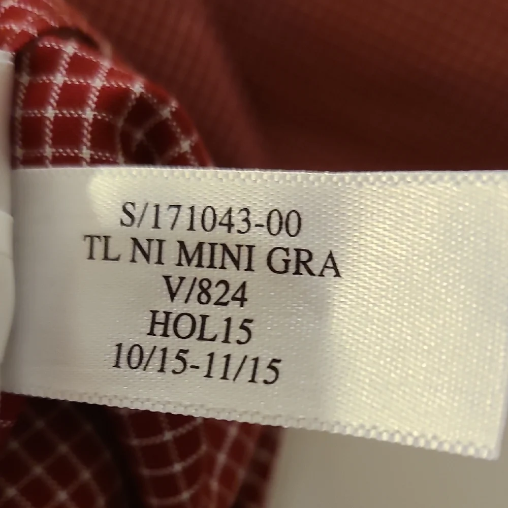 Banana Republic Red Non-iron Tailored Slim Fit Gingham Long Sleeve Shirt Large